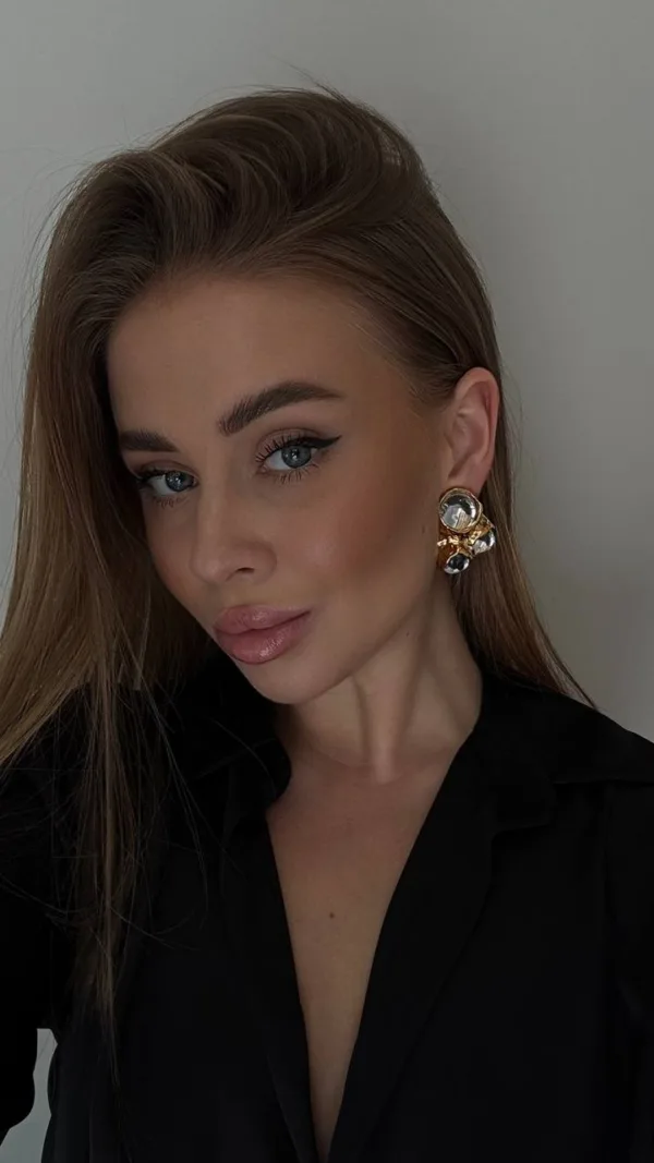 SAINT LAURENT| Gold-tone and resin clip  earrings